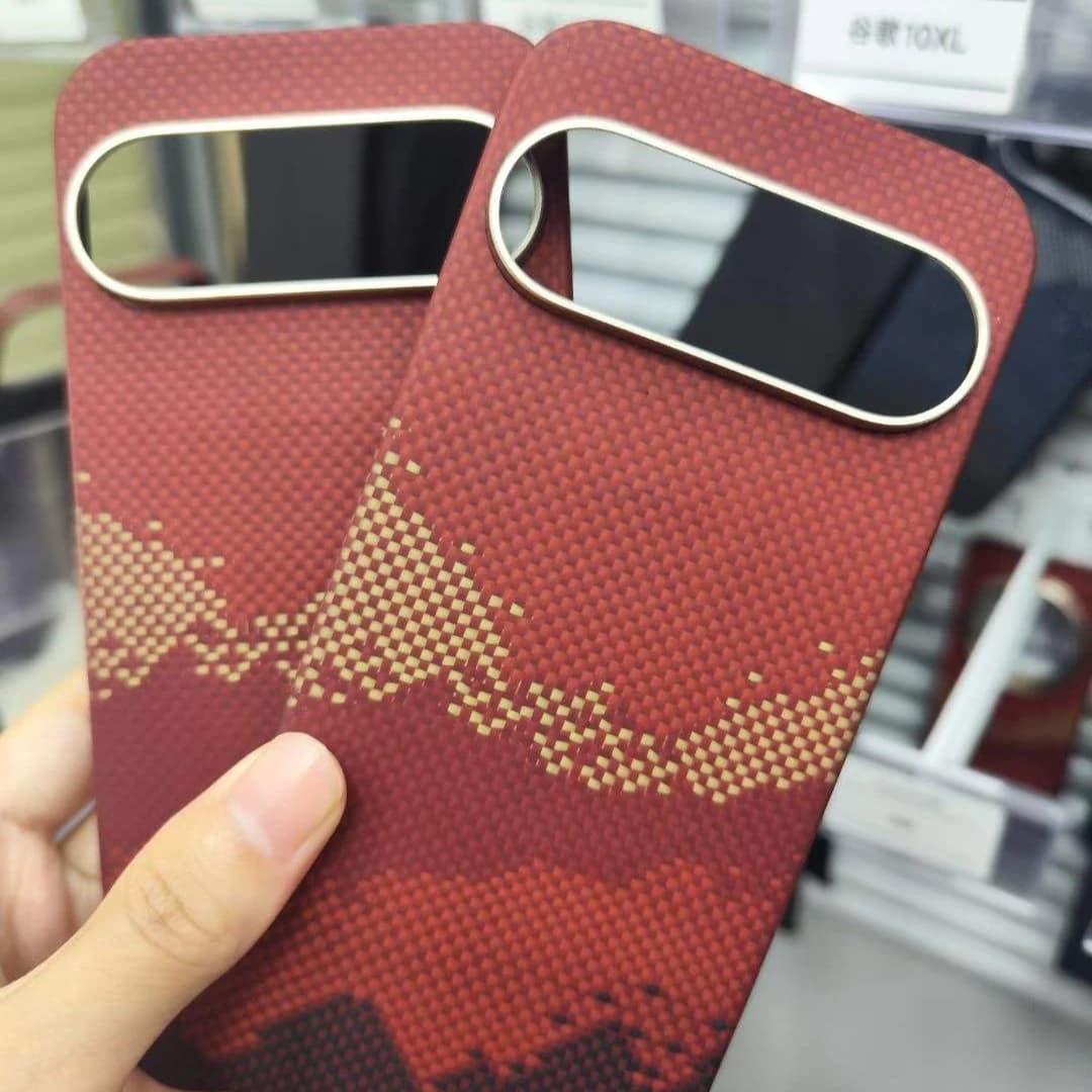 Carbon Fiber Magnetic Case for Google Pixel 10 Pro / 10 Pro XL 9 Metal Magnetic Ring Case Ultra-thin Arabic Fiber Cover