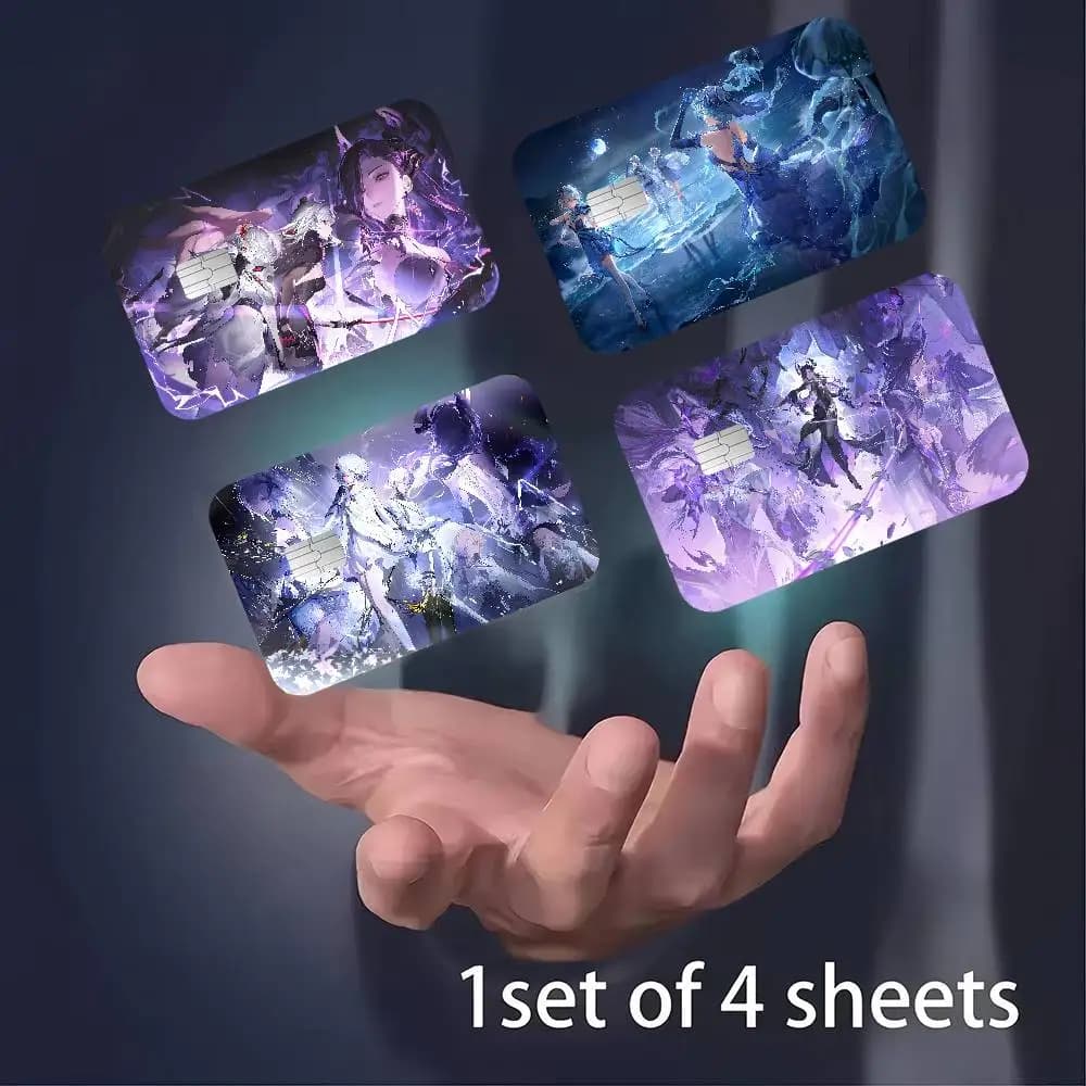 Pellicola Adesiva Anime Cartoon Game Duet Night Abyss per Carte di Credito, Carte di Debito, Carte Bancarie e Carte Autobus
