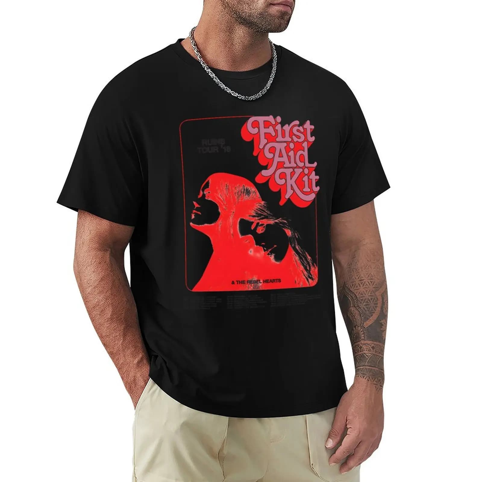 First aid kit band retro T-Shirt Dry Fit Running Short Sleeve Top