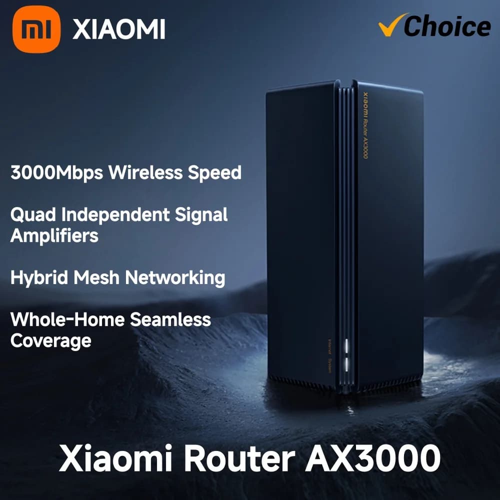Router WiFi 6 XIAOMI AX3000, Ripetitore Wireless Gigabit, Amplificatore di Segnale, Super Mesh Dual Band 5GHz, App Mi Home
