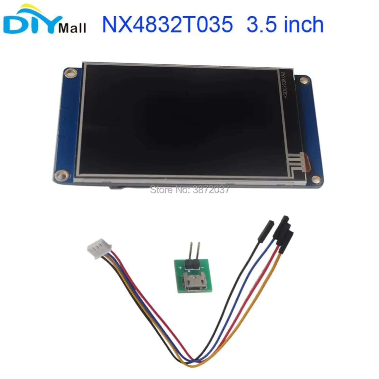 Nextion Display TFT 3.5" 480x320 NX4832T035 HMI con Touch Screen Resistivo, Modulo Display Intelligente UART per Arduino Raspberry Pi ESP8266