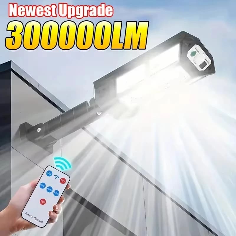 Newest LED Solar Light 300000 LM Outdoor Solar Lamp with Motion Sensor 4 Mode Waterproof IP65 Solar Garden Lamp For Street