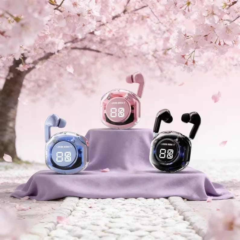 Cuffie Bluetooth Wireless T8 con Display Digitale LED, Audio Stereo, Auricolari Senza Fili per Xiaomi