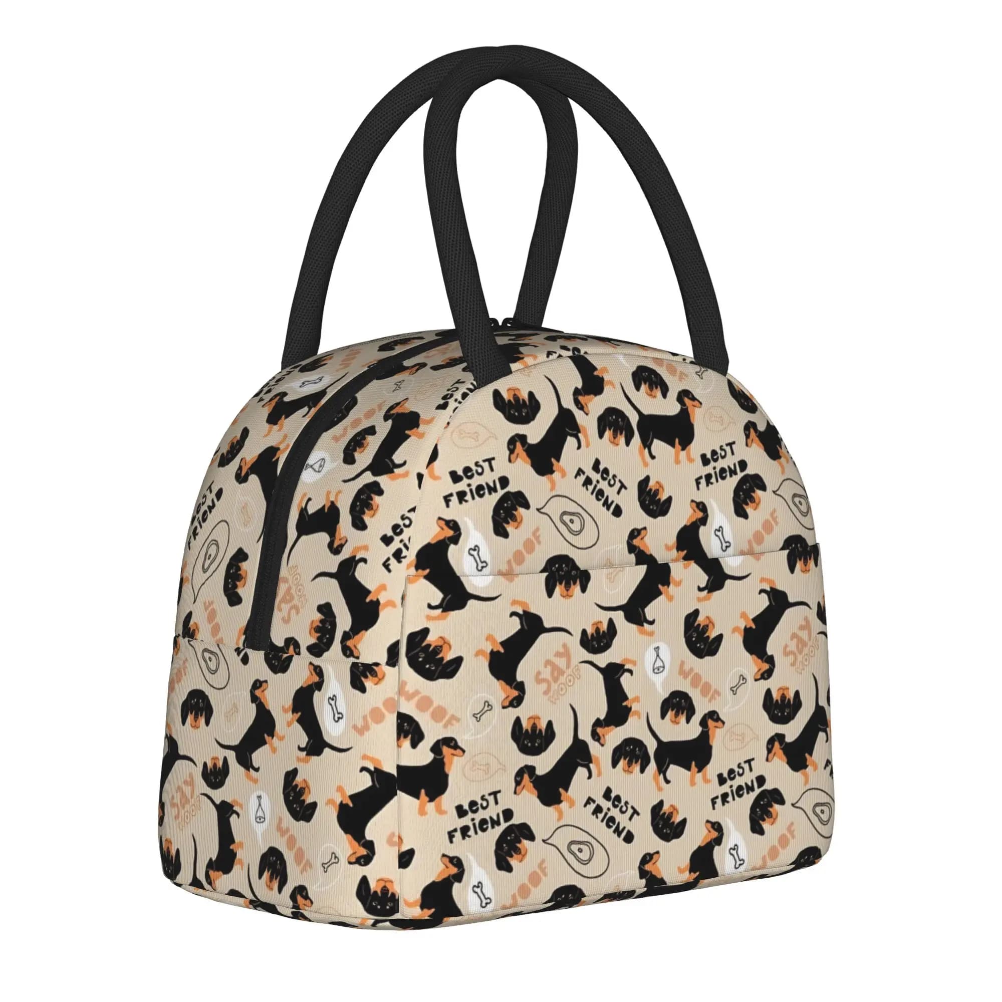 Borsa termica per il pranzo Dachshund Best Friends, borsa termica riutilizzabile, contenitore per il pranzo, borsa termica grande per cani e animali, borsa per il pranzo, per il college, per il picnic