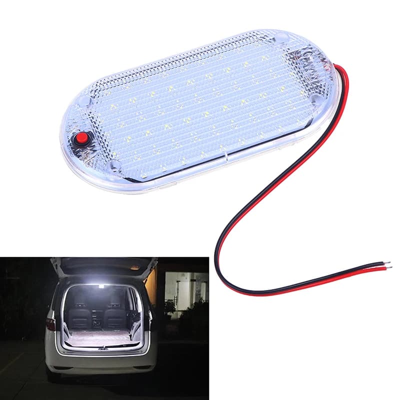 60LED 12V-85V Ad Alta Luminosità LED Auto Cupola Tetto Luce Interno Soffitto Lampada da Lettura Carrello Elevatore Cabina Luce di Striscia