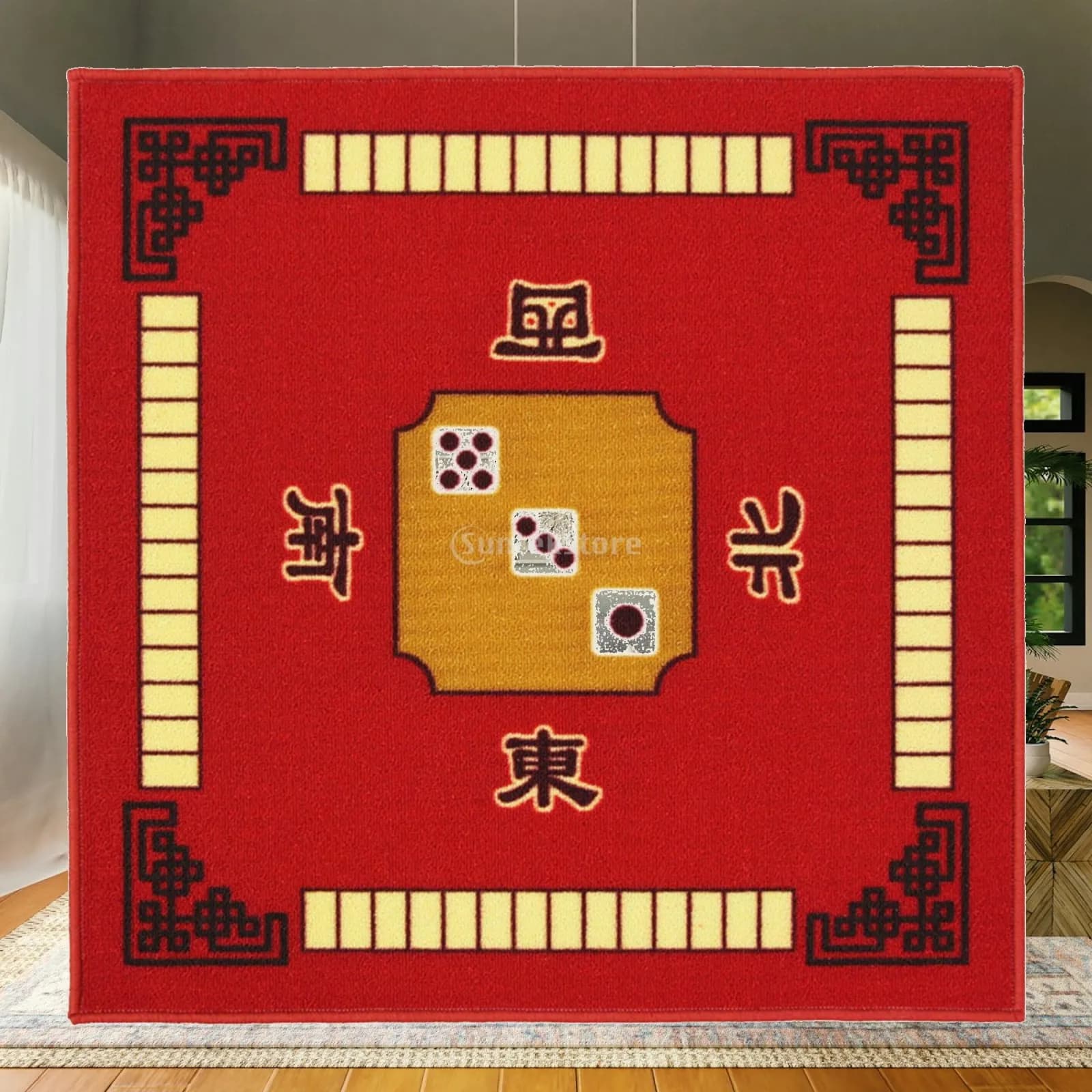 Mahjong Game Table Cover, Mahjong Table Mat, 78x78cm Noise Reduction Table Cover for Home, Card Game Desktop Games Tile Games