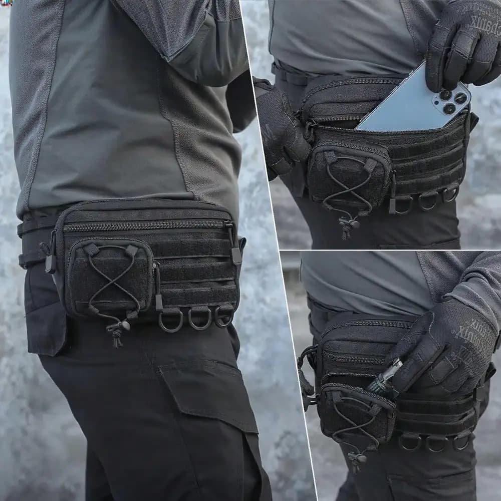 Marsupio MOLLE per sport all'aria aperta, marsupio tattico EDC durevole, borse da caccia multitasche portatili