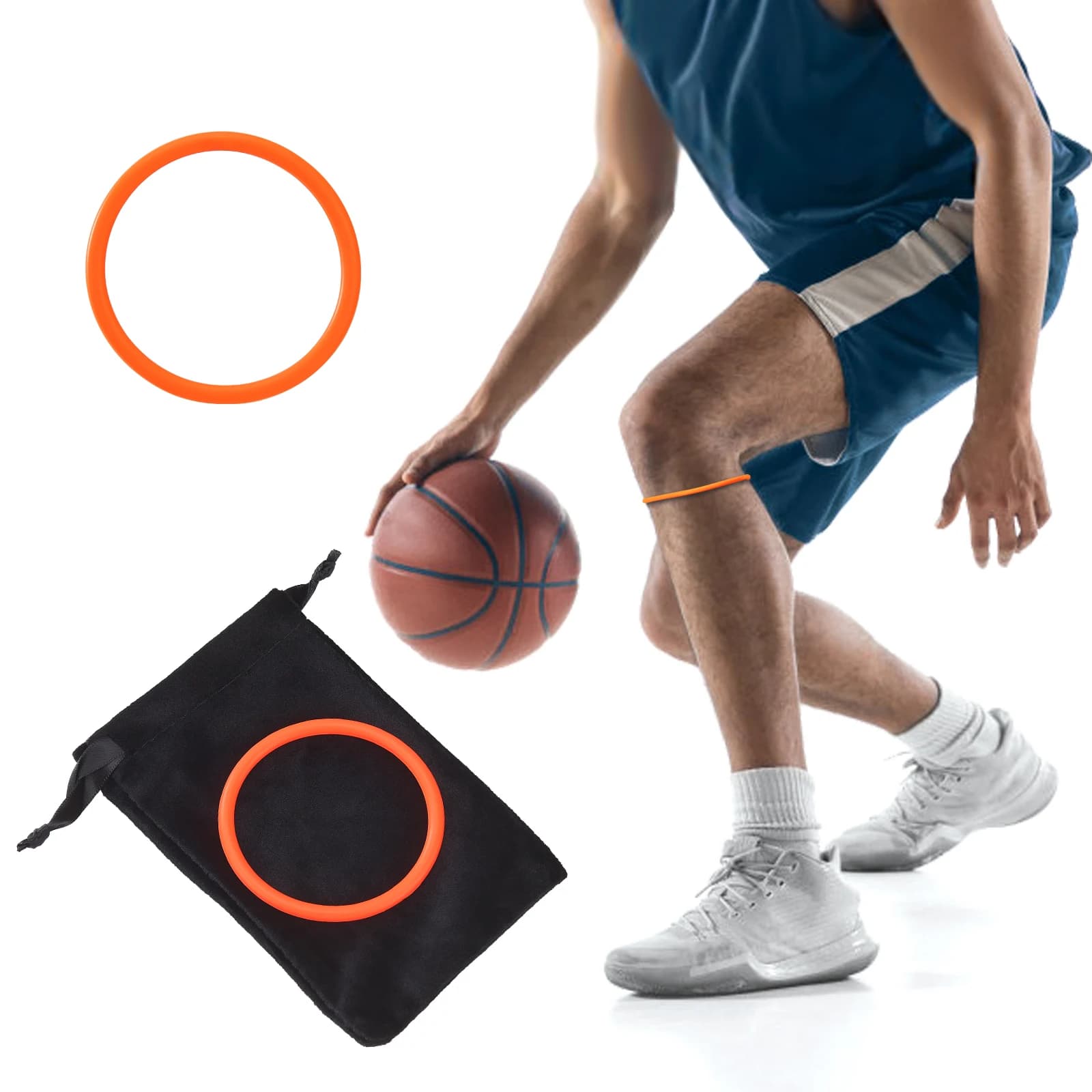1/2 pezzi cinturino per rotula sottile cinturino per ginocchio da basket cinturino per ginocchio rotuleo cinturino elastico per ginocchio cinturino protettivo fisso elastico