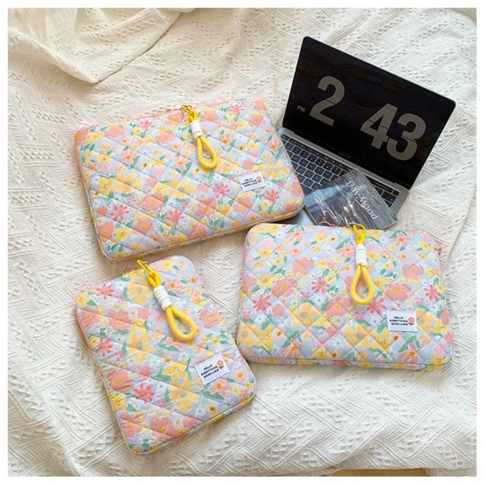 Custodia per Laptop con Motivo Floreale, Portatile e Antiurto, per MacBook Air 13.6 A2681/HP/ASUS/iPad Pro 12.9