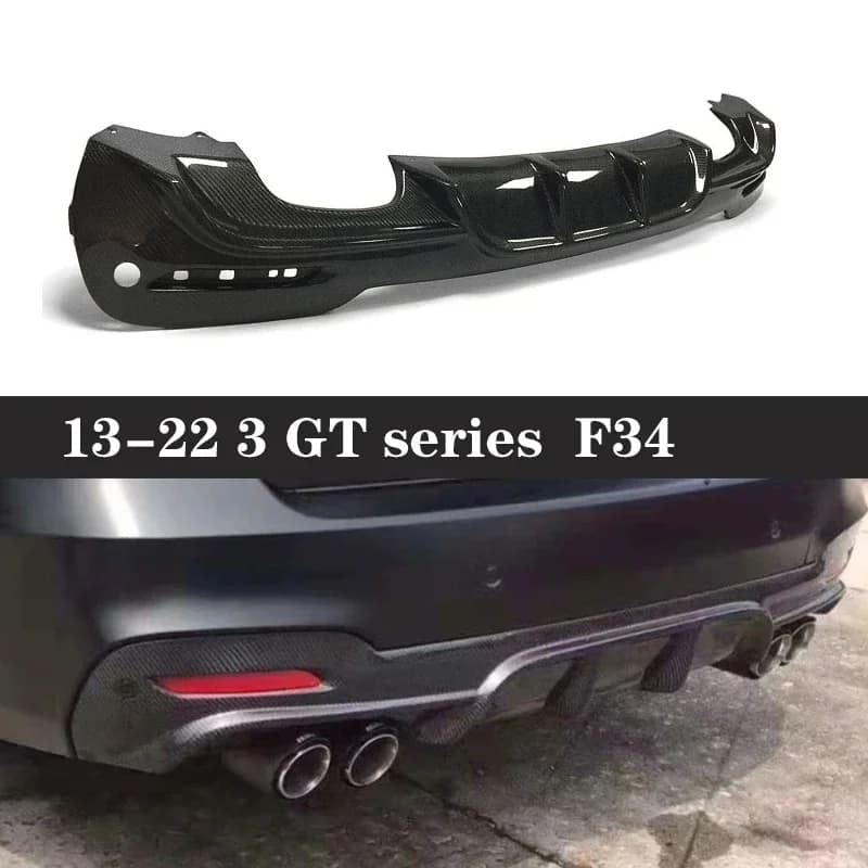 for BMW 3 Series GT F34 2013-2020 Carbon Fiber M3 Back Lip Diffusor Bumper M Tech Splitter Rear Diffuser Car Accessories