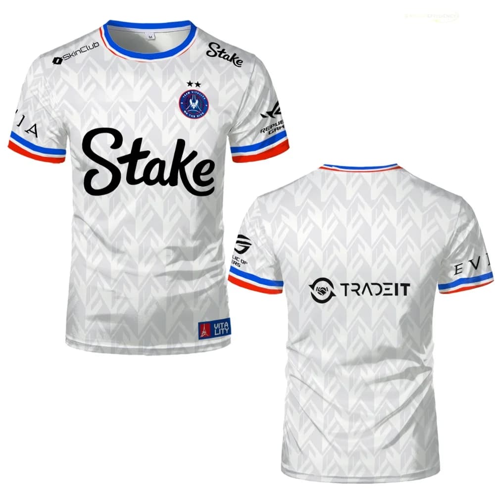 Vitality Team 2025 CS2 Fashion Street Outdoor Breathable Round Neck T-shirt Men's and Women's Sports Short-sleeved Customizable