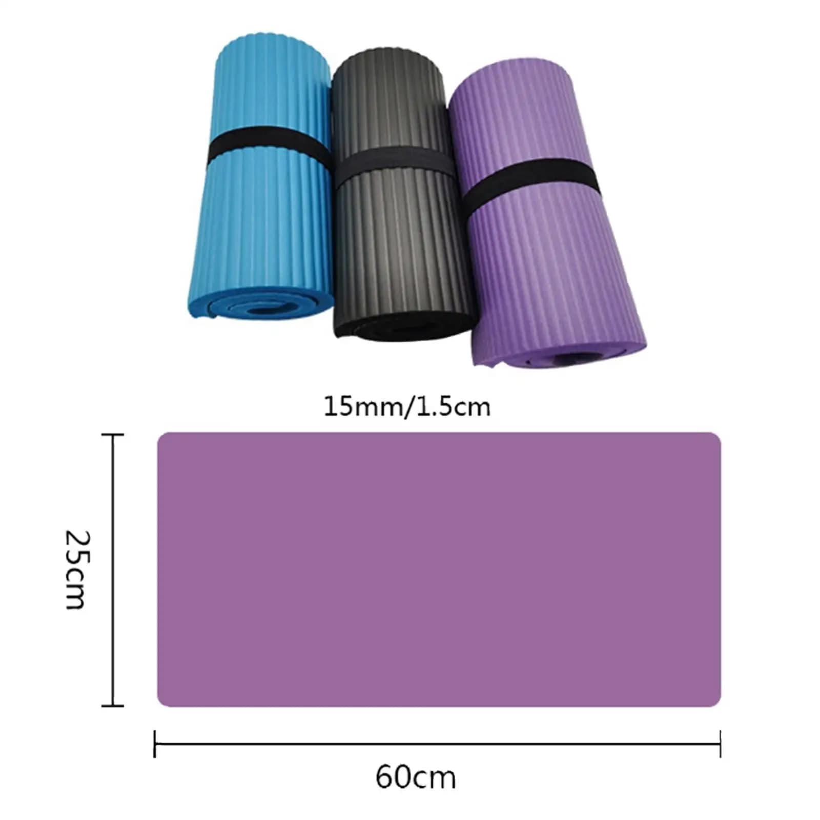Comfort Yoga Knee Pad Large Non Slip Rubber Mat Cushion for Home Fitness Pilates Exercise Support