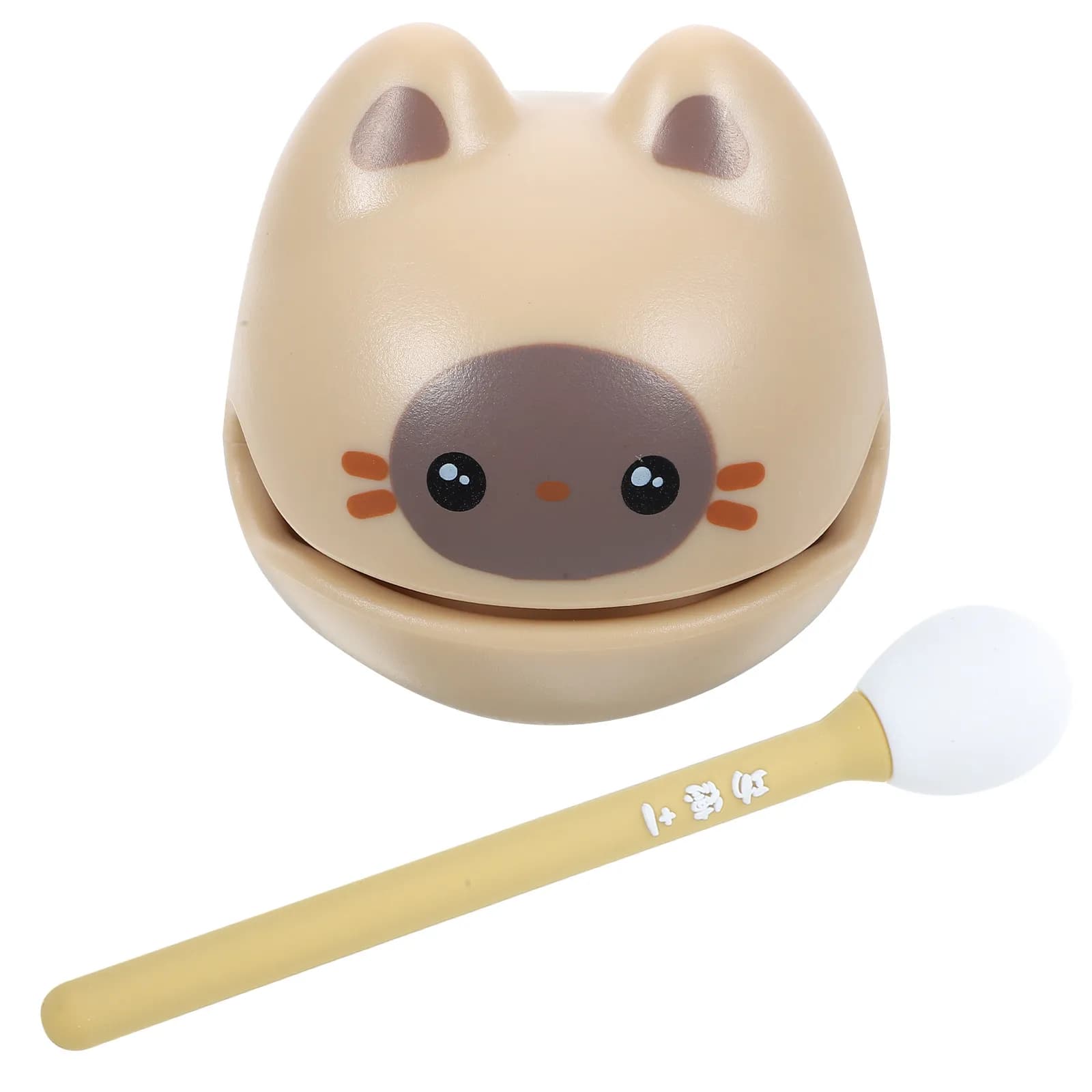 Set di 1 Blocco Sonoro in Legno a Forma di Gatto Nero, Strumento a Percussione per Alleviare lo Stress, Allenamento Ritmico, Educazione Musicale, Ufficio
