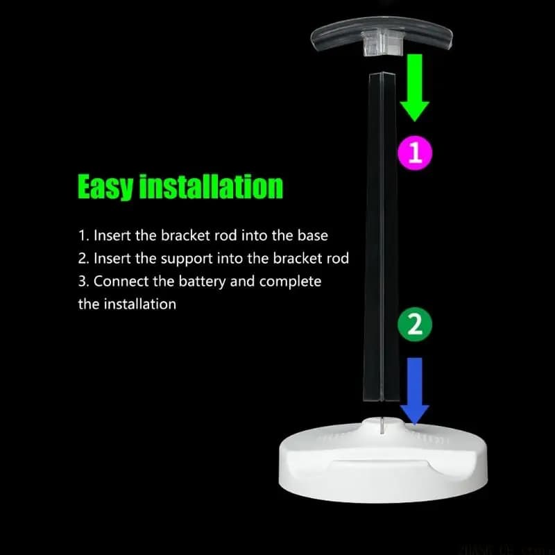 M5TD Desktop LED Headphone Rack Acrylic Display Stand for Music Gaming Headsets