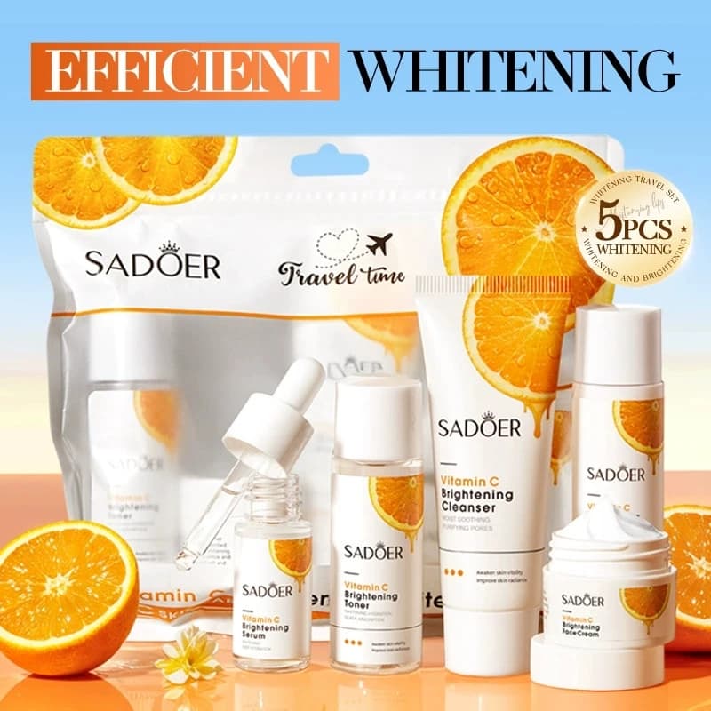 SADOER Skin Care Set for Vitamin C Detergent for Face Tonic Face Cream Siero Lotion Hydrating Face Size Skin Care
