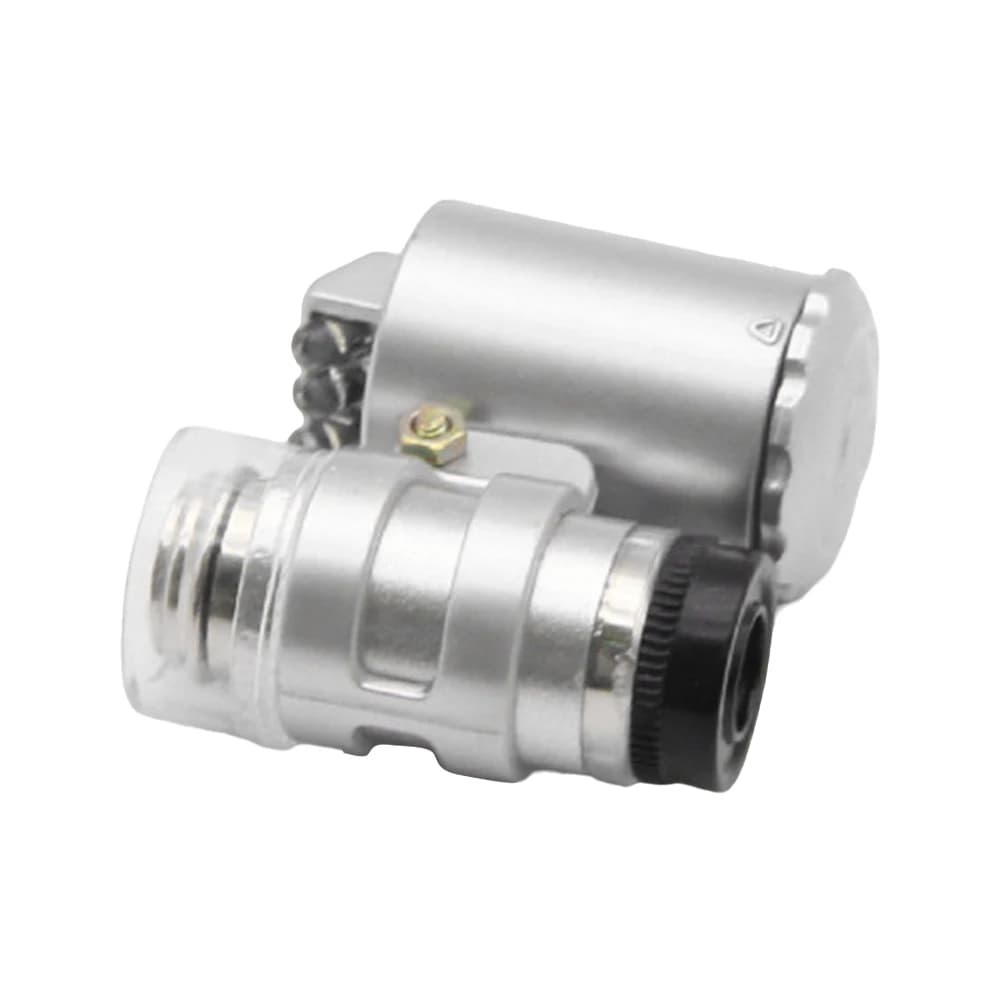 Lente d'ingrandimento portatile UV 80X/100X con LED, microscopio per apprezzamento gioielli, lente d'ingrandimento illuminata palmare per rilevamento