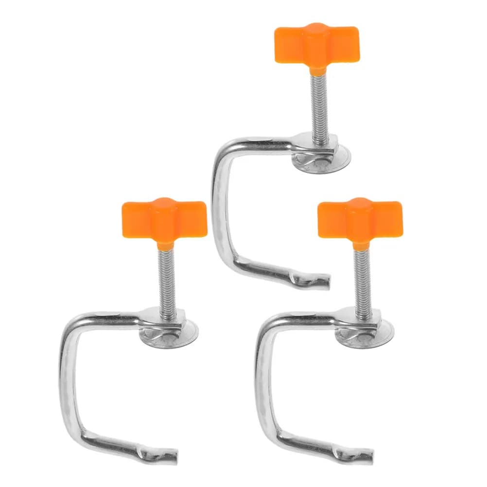 3Pcs Pasta Machine Handle Holding Clamp Sturdy Metal Fixing Tool for Manual Hand Crank Pasta Maker Noodle Machine Kitchen