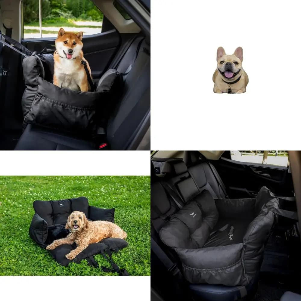 Luxury Seat Waterproof for Dogs and Small Animals up to 18 kg with Removable Covers and Safe Guinzaglio
