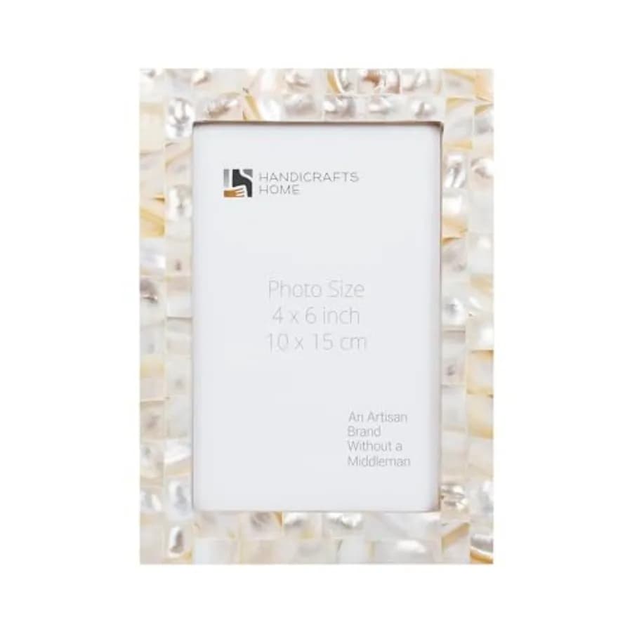 Decorative Picture Frame Wooden Photo Frame and Collage Mop White, 4x6