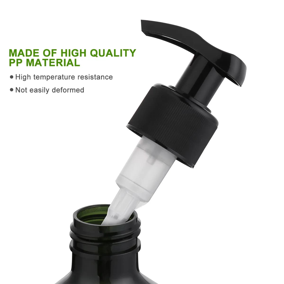 2 Pezzi Flacone con Pompa Antigoccia da 500ml, Ricaricabile, Vuoto, per Shampoo, Dispenser Sapone Mani, Contenitore Lozione per Idratanti