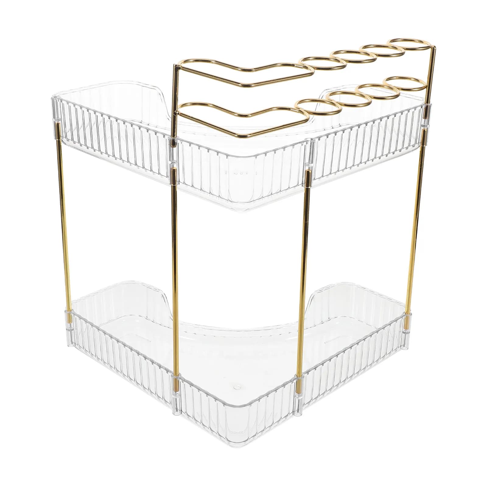 Corner Bathroom Organizer Skincare Storage Makeup Brush Holder Multi Layer Vanity Countertop Tray Holder