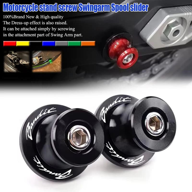 Misura Per Bandit 1250 250 400 600 600S 650 GSF650 bandit 1200 Bandit650 Moto Forcellone Bobine Cavalletto Posteriore Viti Slider