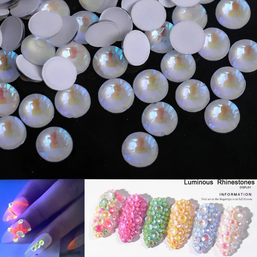 VC Glitter opale luminoso Non Hotfix Strass Crystal Nails Strass muslimah per Dress Nail Charms Nail Art Diamond Vestido