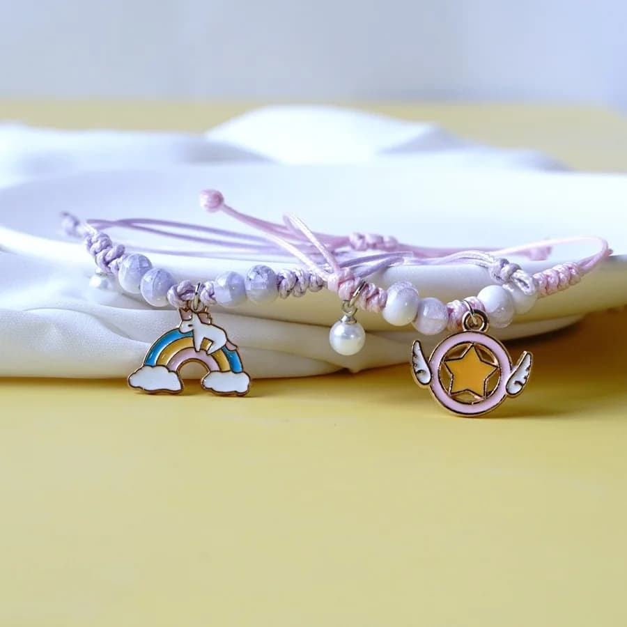 2021 unicorno fidanzata coppia braccialetto lega bracciali ciondolo per donna ragazza braccialetti con ciondoli Unisex classico cotone # MZ224