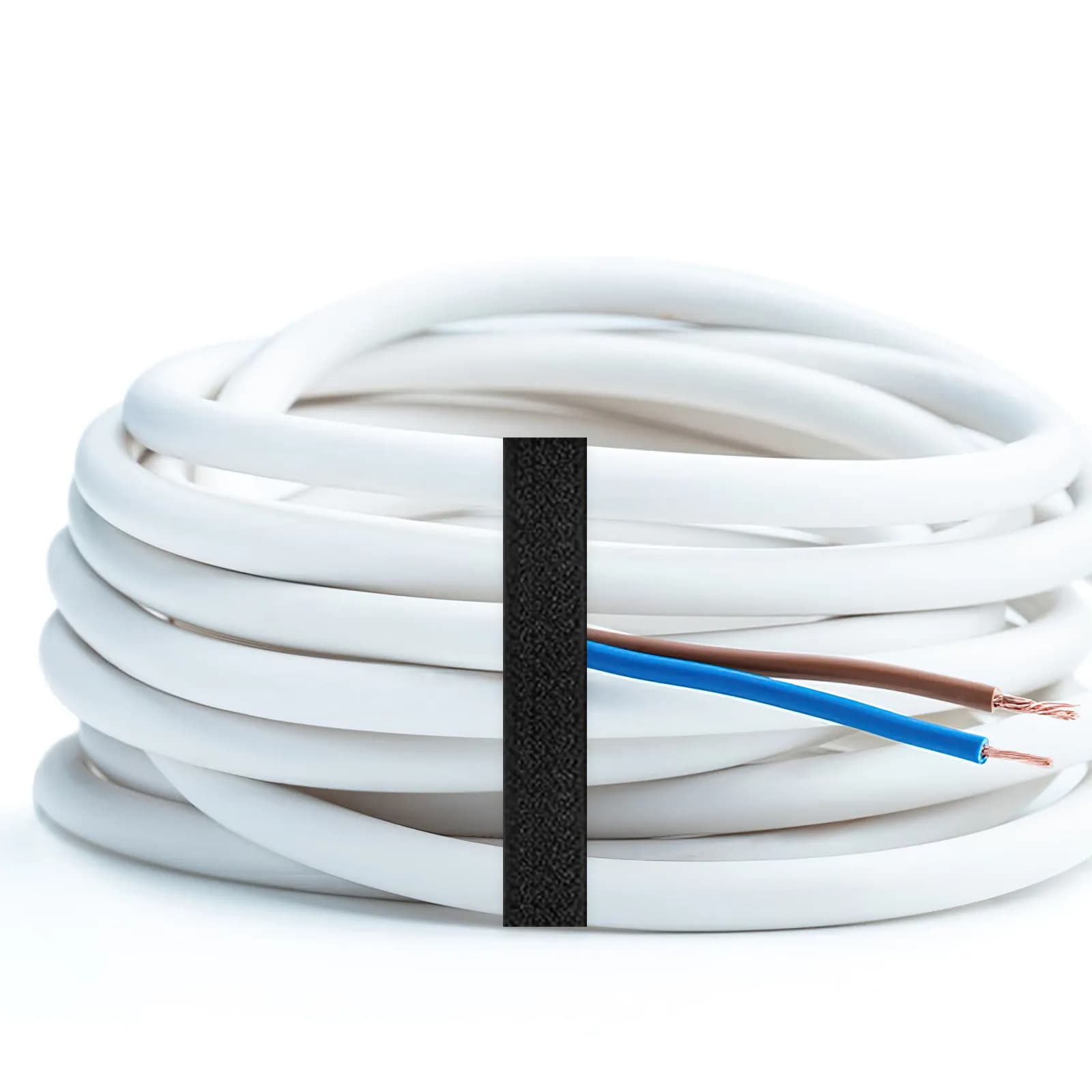 Set di 1 cinghia in nylon resistente con gancio e anello, regolabile e riutilizzabile, per la gestione dei cavi in casa, ufficio e veicoli
