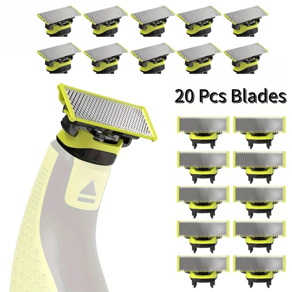 20 pcs Shaver Replacement Blade For OneBlade & One Blade QP2520 QP2530 QP2620 QP2630 QP6510 QP6520 Hybrid Electric Beard Trimmer