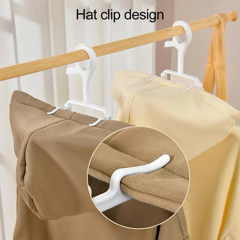 Set di 2 Appendiabiti Pieghevoli per Felpe con Cappuccio, Regolabili e Antiscivolo, Resistenti per Giacche