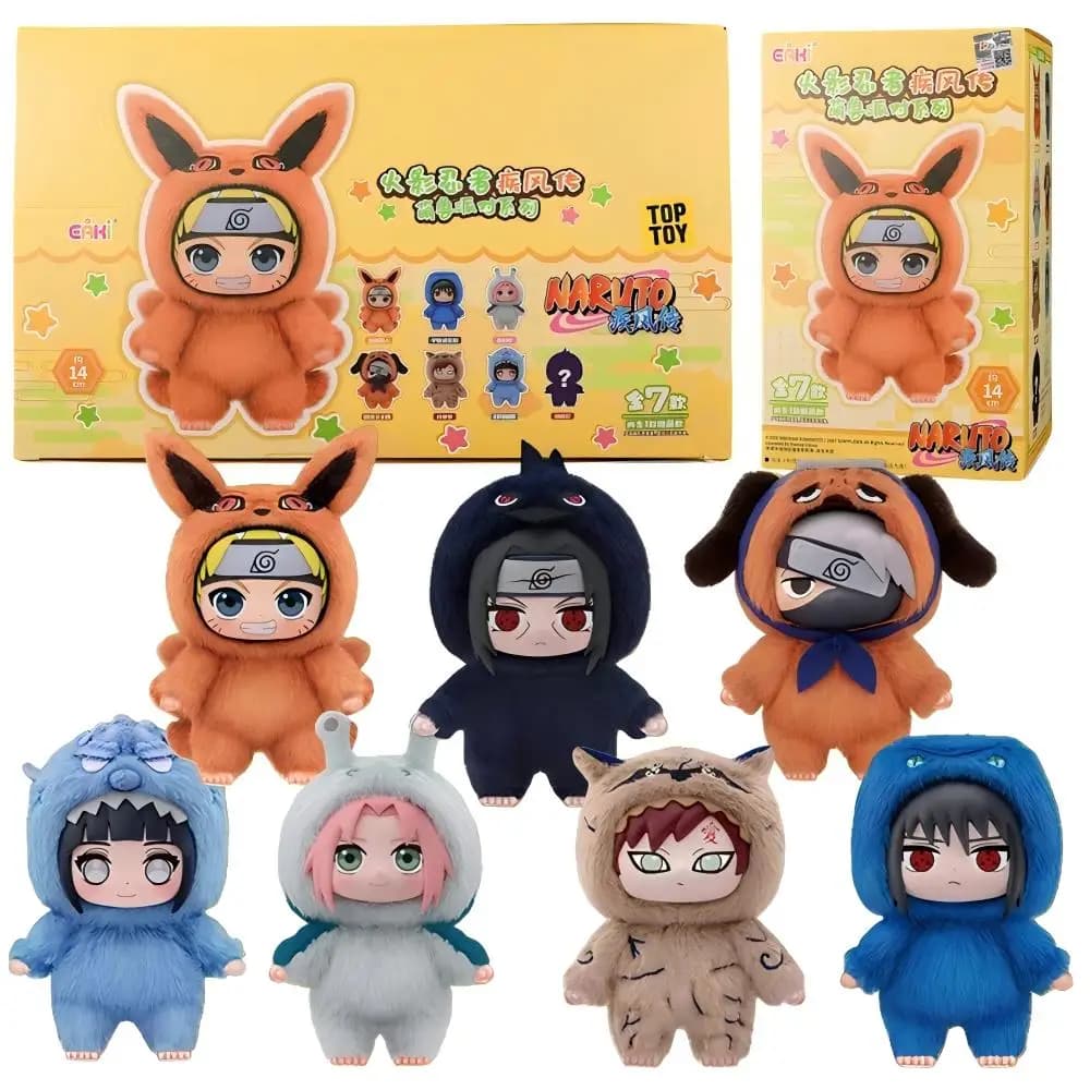 Available EAKI Naruto Shippuden Series Cute Beast Party, Plush Blind Box, Figurina Anime, Pendant, Backpack Ornament, Collection Gift