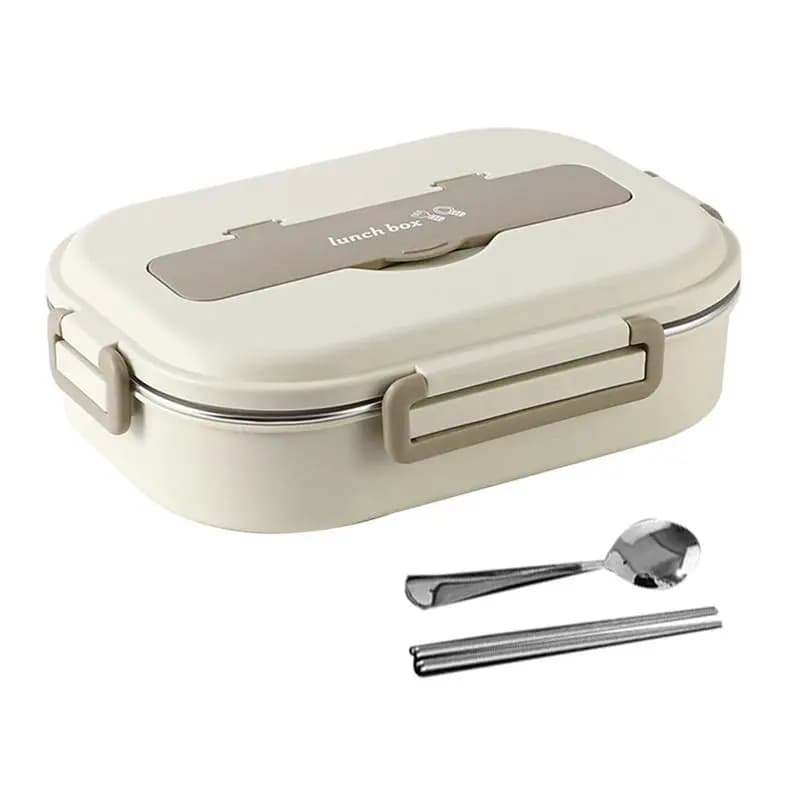 AC76-Contenitore per Pranzo Portatile Isolato, Lunchbox per Lavoratori d'Ufficio e Studenti, Scatola Bento in Acciaio Inox Sigillata, Riscaldabile nel Microonde