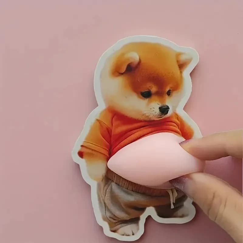2 3D Stickers Shiba Inu – Wall decals Shiba Inu orange cute clothing, Shiba Inu 3D cute and fat (design), silicone stickers