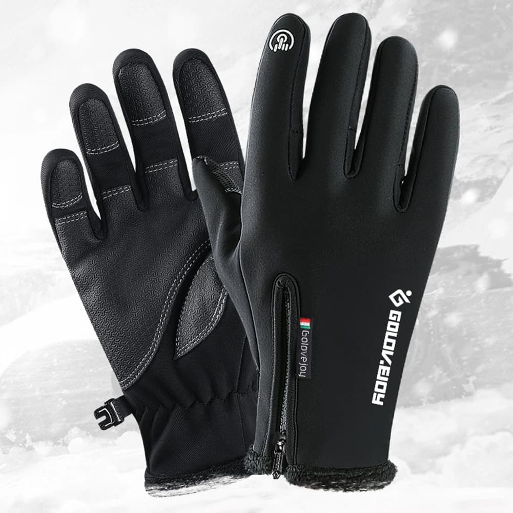 Cycling Gloves Touch Screen Snow Gloves Water Resistant Windproof Motorcycle Gloves Cold Weather Gloves for Men and Women