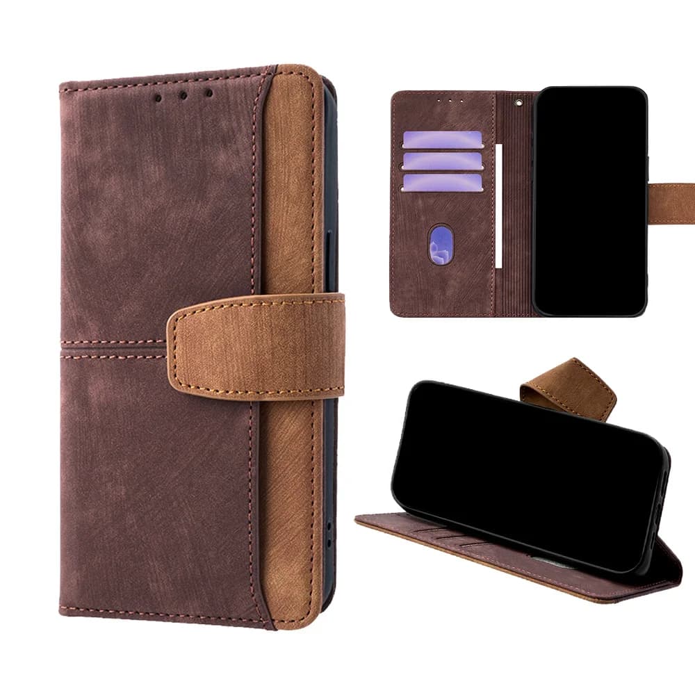 Popular portfolio case with metal buckle for Honor X9D X8D X9C X9B X9A X8C X8B X8A X7C X7D X7B X7A X6C X6B X5C, shockproof cover