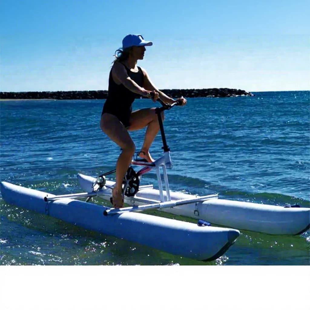 Bicicletta acquatica gonfiabile portatile con pompa - Ciclo acquatico a pedali per divertimento in famiglia al lago, in piscina e in spiaggia