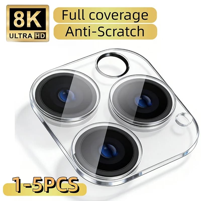 1-5pcs Full Cover Camera Lens Protectors For iPhone 16 15 14 13 Plus Pro Max Lens Screen Protector Glass Film For iPhone 13 Mini
