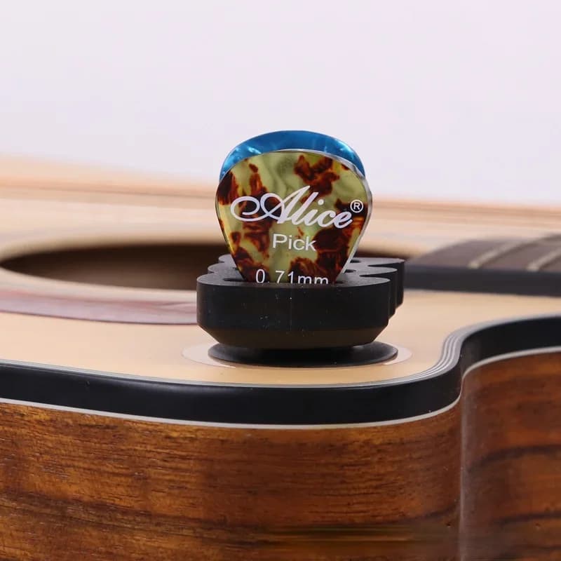 1 Pezzo Porta Plettri in Gel di Silice con Ventosa, Piccolo Porta Plettri per Chitarra Elettrica e Acustica