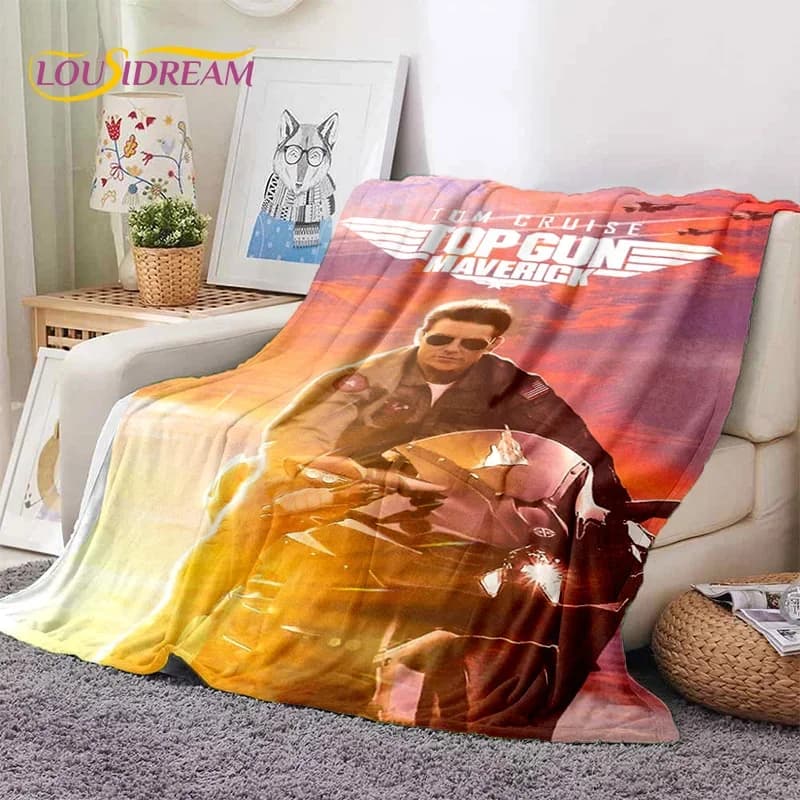 Top Gun Sign Tom Cruise Fighter Soft Flannel Blanket for Beds Bedroom Sofa Picnic,Throw Blanket for Cover Outdoor Leisure Gift