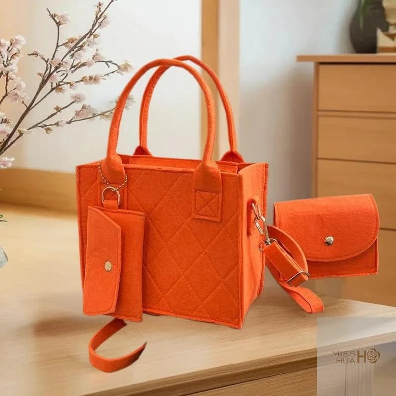 Elegant PU Leather Handbag Set for Women - 3pcs Coin Bag, Shoulder and Crossbody Bags in Solid Colors.