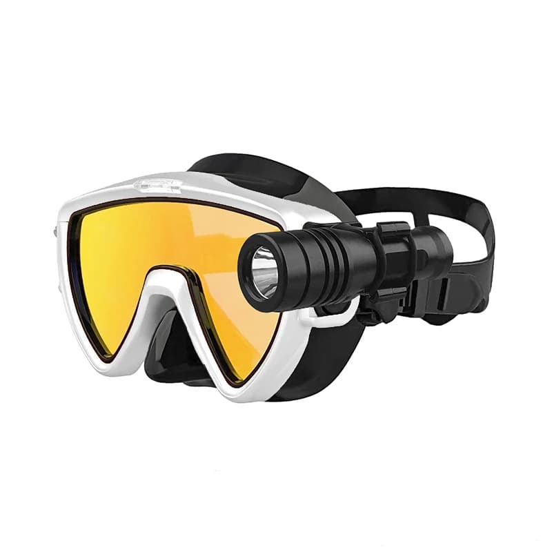 New fishing mask, snorkeling glasses, diving equipment, free diving mask with underwater torch