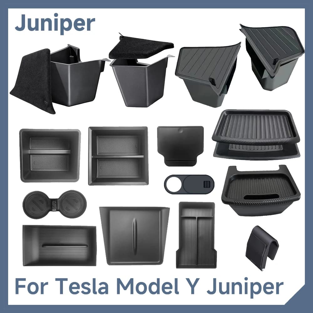 Box Set for Tesla Model Y Juniper, Baggage Accessories, Seats and Central Consoles, Compatible with Tesla Model Y Juniper 2026 2025