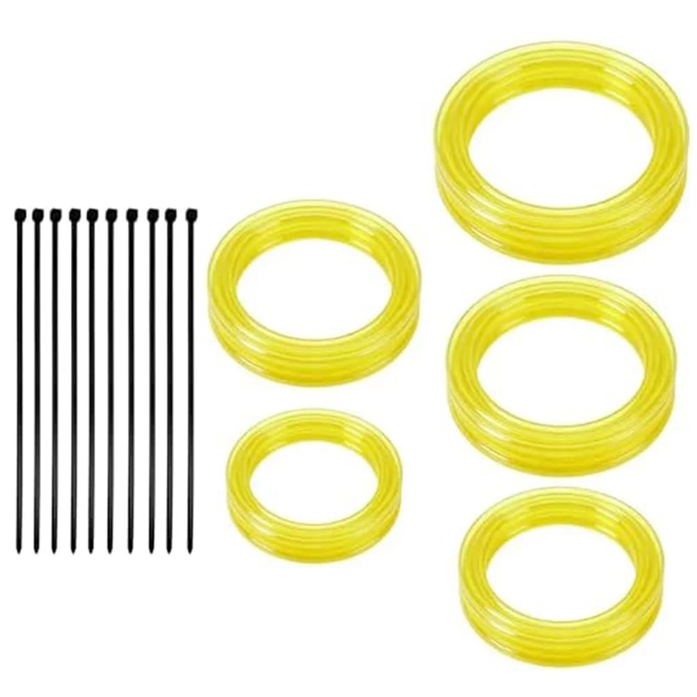 Set di 5 tubi per benzina in PU, tubo carburante per motoseghe, tosaerba, soffiatori per foglie, piccoli motori, accessori per attrezzi da giardino.