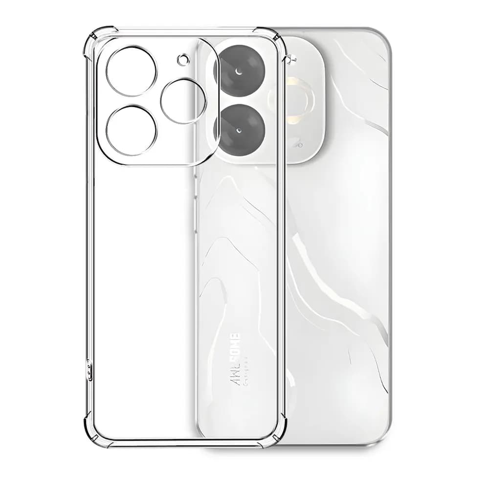 Custodia Trasparente per Tecno Spark Go 2024, in Morbido Silicone TPU, Compatibile con Tecno Spark 20 20C, Cover Posteriore Trasparente per Tecno Pop 8