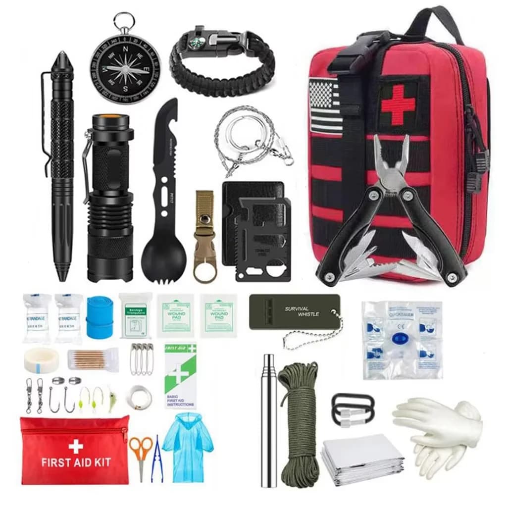 Survival First Aid Kit Survival Military Full Set Molle Outdoor Gear Emergency Kits Trauma Bag Camping Hiking IFAK Adventures