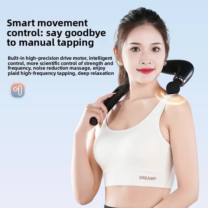 Multifunctional Electric Massage Gun Elbow Fascia Muscle Cervical Waist Back Leg Relaxation Massager for Body Care