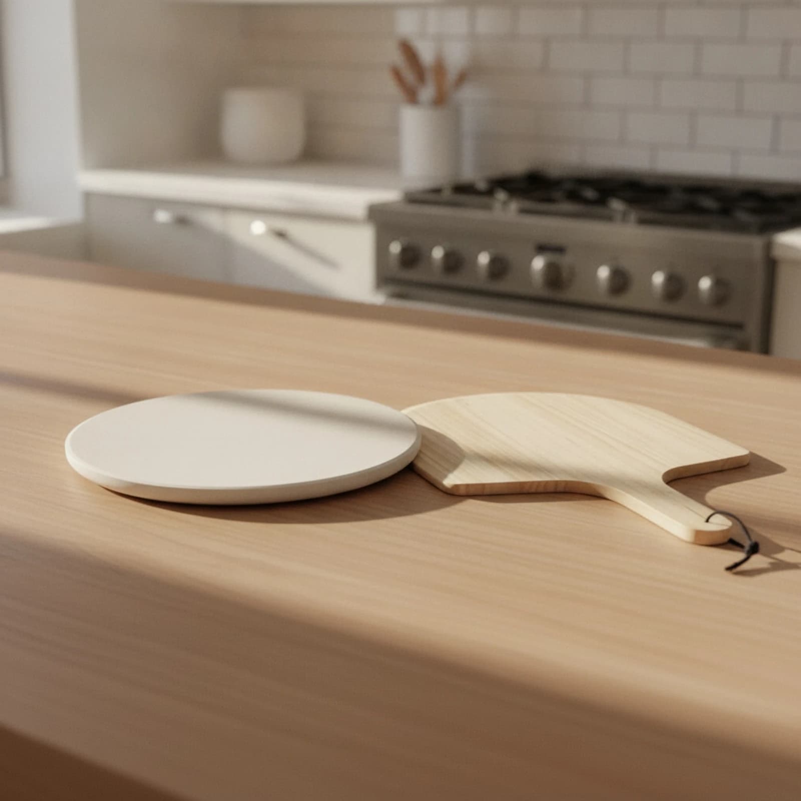 Pizza Stone with Wooden Peel Crispy Crust Cordierite Pizza Stone Bakeware Heavy Duty Allall-Inclusive for Home Bakers