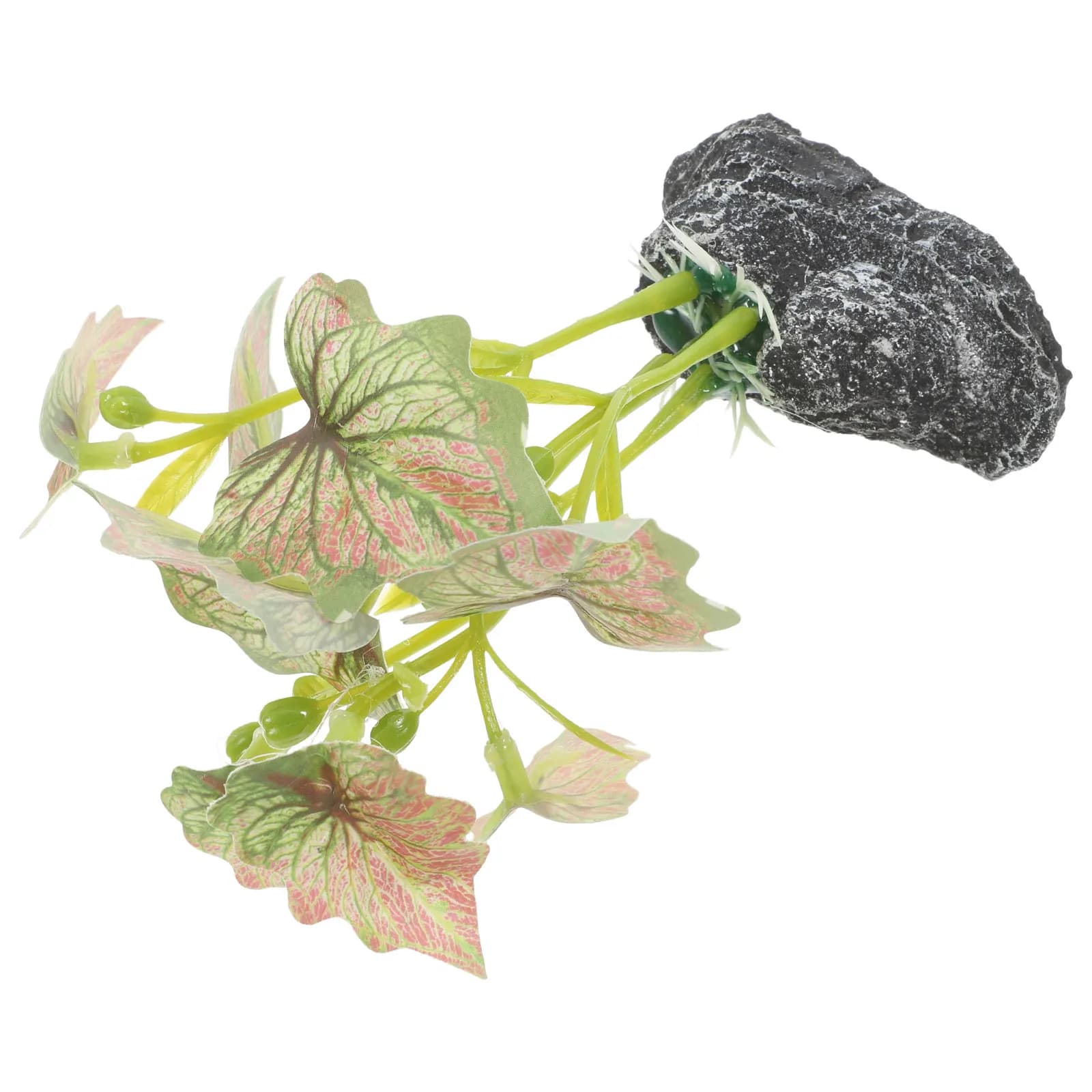 Artificial Decorative Plant for Reptiles, Realistic Fin Plant for Aquarium, Decoration for Terrarium of Barbuti Dragons and Eremiti Crabs