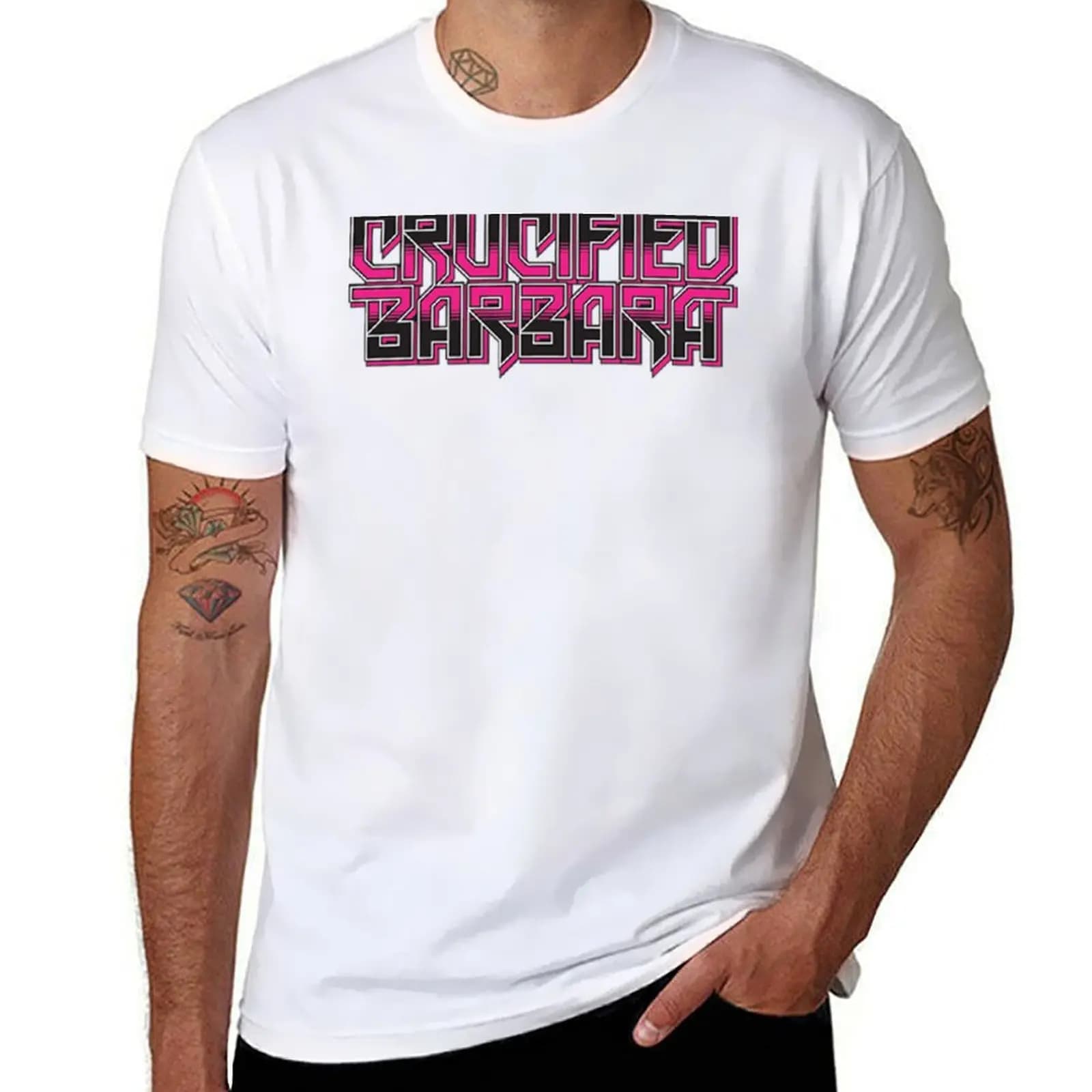 T-shirt Crucified Barbara Band Rock Swedish, top a maniche corte per corsa, modello Dry Fit